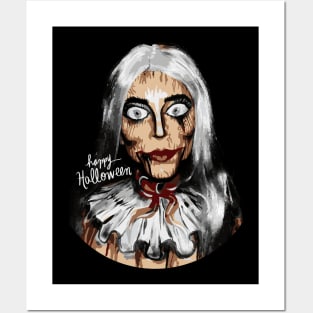 Happy Halloween Spooky Scary Ventriloquist  Costume Posters and Art